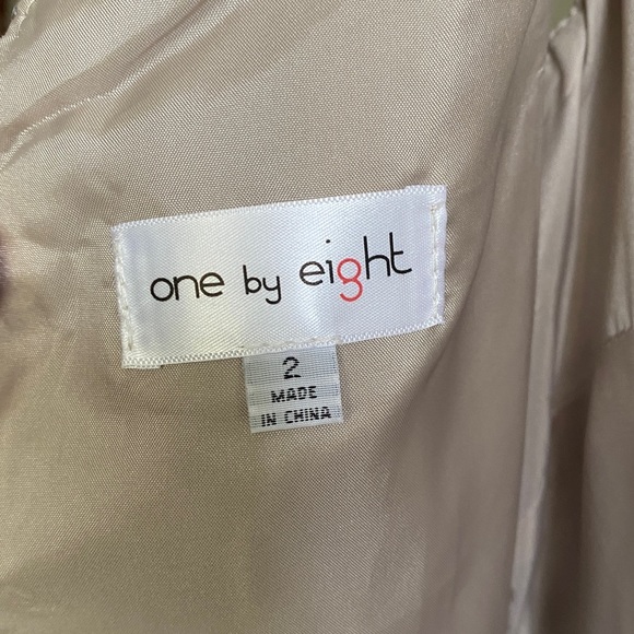 Fit and Flair Taupe Dress with lace overlay and sequin embellishments - Picture 2 of 4